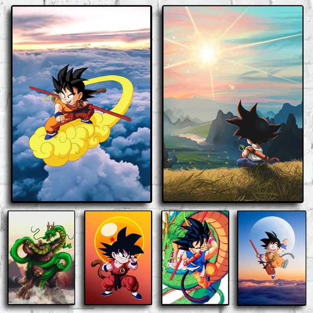 Póster de Dragon Ball de Anime para niños, imagen artística