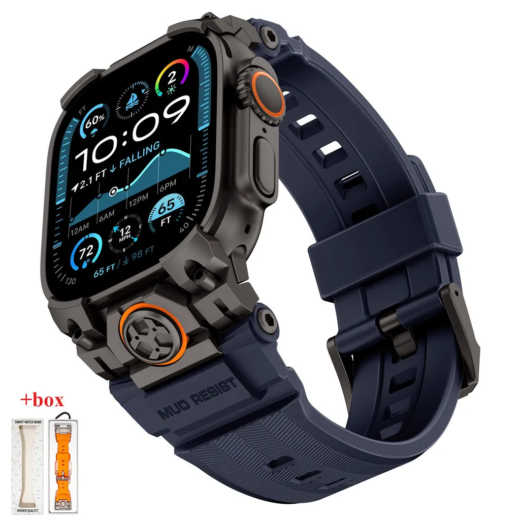 Luxury Titanium Silicone Sports Strap for Apple Watch - Premium Bracelet Accessories