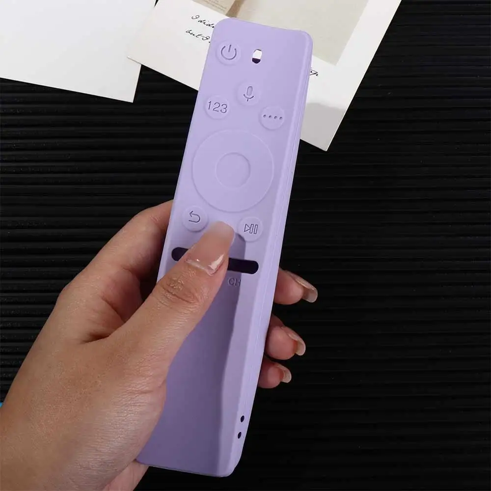 1Pc Silicone Cover Case Silicone Remote Case Silicone Remote Cover Silicone Remote Sleeve Remote Controller Cover Silicone Case Protector for Samsung Voice TV Remote Control Q60Q70Q80 7700 BN59 Serie All-inclusive Dust-proof