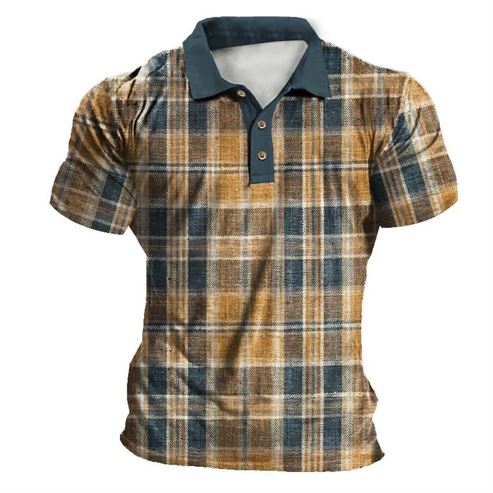 

Mens T-Shirt Button Collar Short Sleeve Slim Fit Muscle Fitness Bodybuilding Top