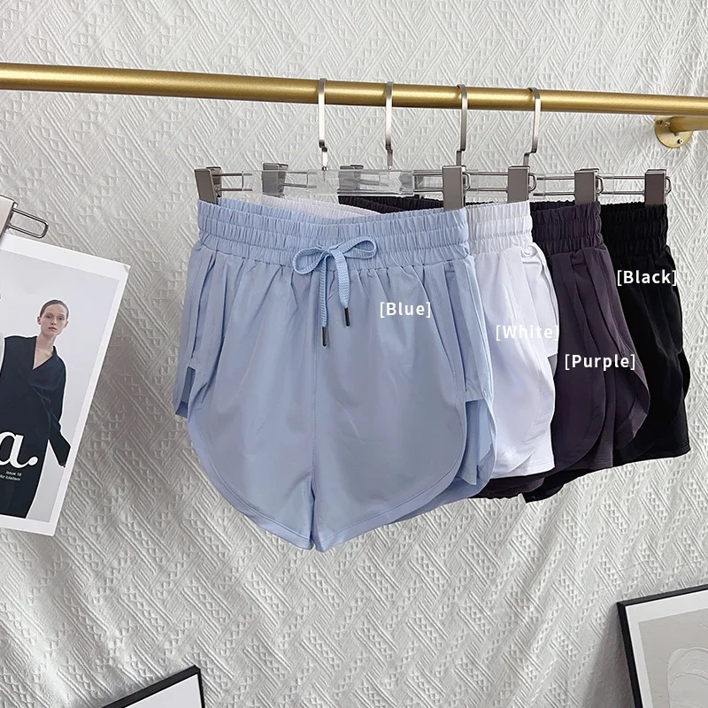 Women’s High-Waist Double-Layer Yoga Shorts