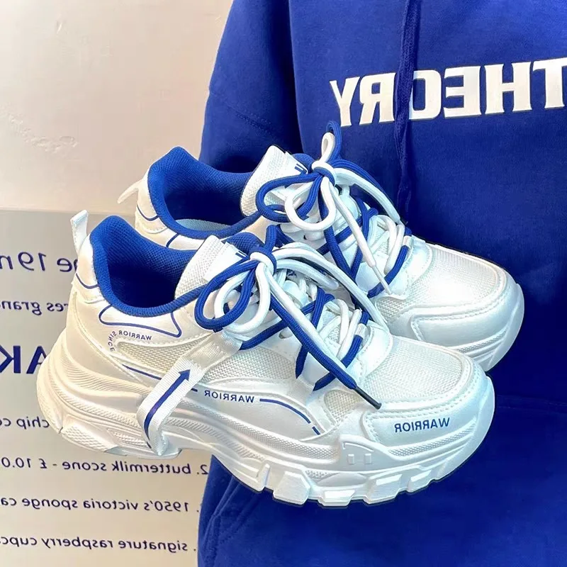 

New Spring and Autumn Daddy Shoes Women's Trend Versatile Thick Sole Mesh Breathable Casual Sports Shoes for Women sneaker