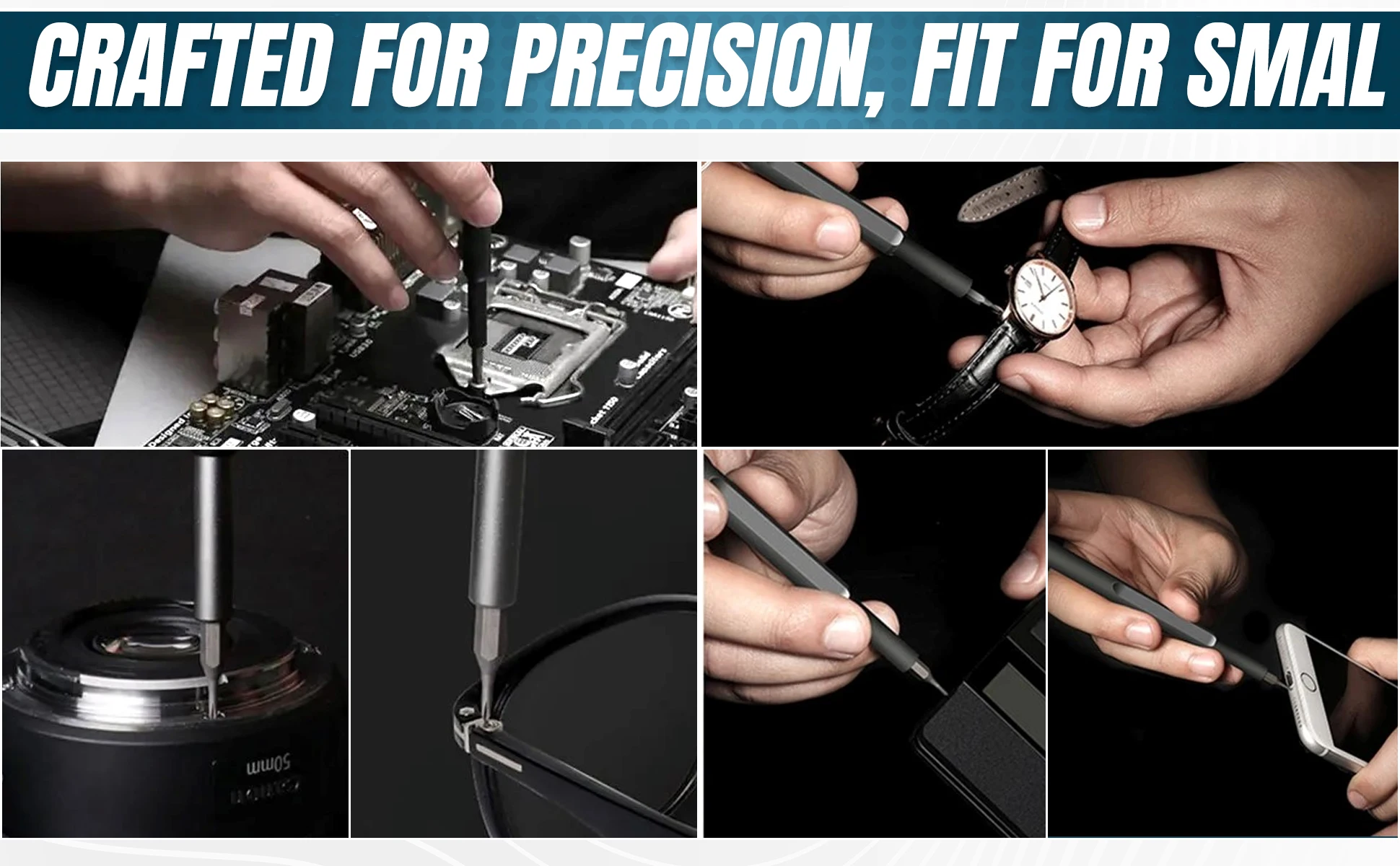 Galacok 26-in-1-Präzisions-Schraubendreher-Set mit 24 magnetischen Bits, integriertem Magnetisierer und Entmagnetisierer, tragbares Mini-Reparaturwerkzeug – Detail 4