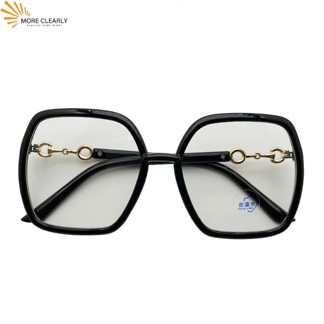 Fashion Oversized Square Eyeglasses Woman Men 2022 New Blue Light-blocking Male Female Eyewear Trendy Glasses for Reading 1PCS