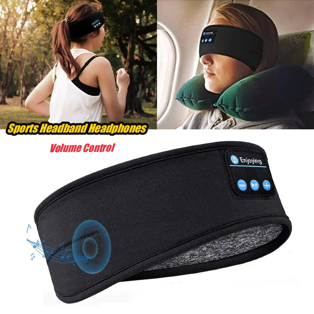 Bluetooth Earphones Sports Sleeping Headband Comfortable and Sweat-wicking Versatile HD Stereo Speakers Eye Mask Music 2