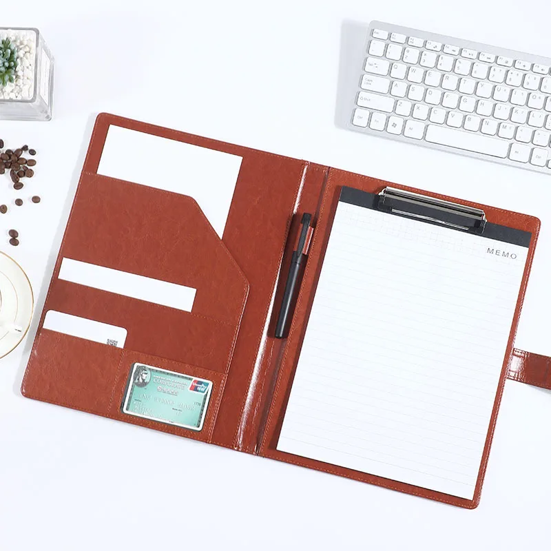 Multifunctional A4 Conference Folder Business Stationery Folder Leather Contract File Folders file folders