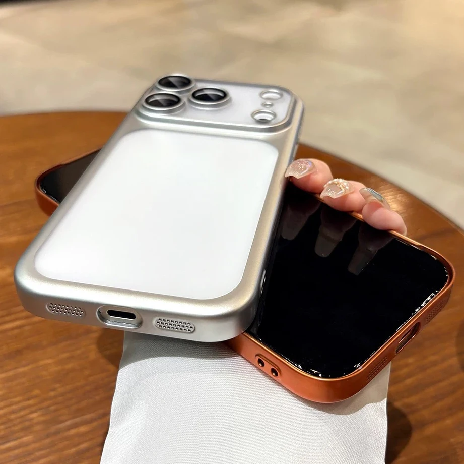 Sleek Frosted Shockproof Slim Phone Case with Lens Protector