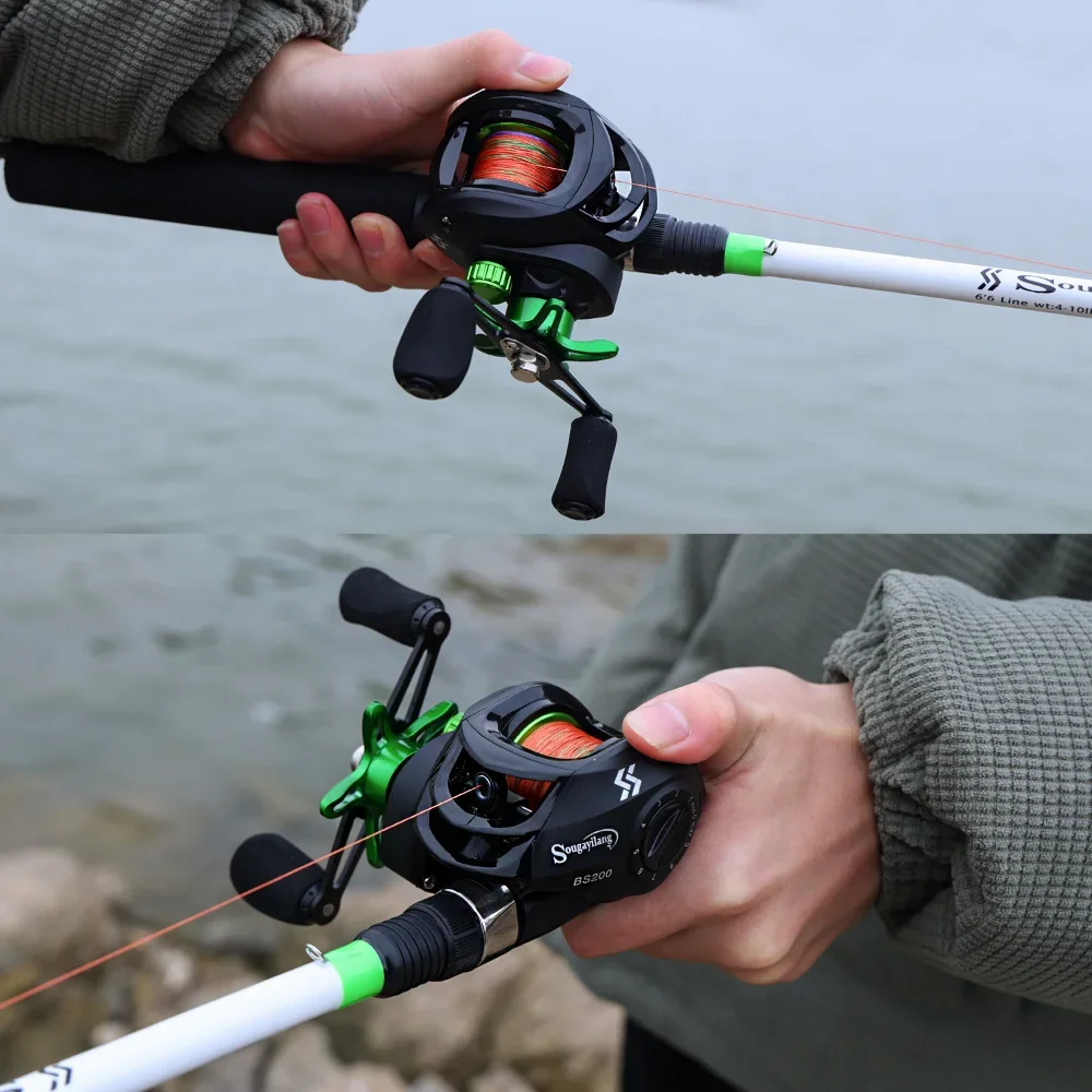 fishing reel Sougayilang Baitcasting Reels 7.2:1gear Ratio Reels Metal Spool Max Drag 10kg Trolling Reel for Freshwater Crap Fishing Pesca