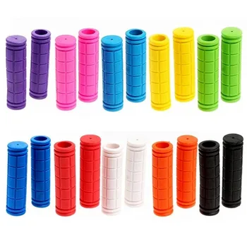 1 Pair Durable Bicycle Grips Anti-slip Soft Rubber Handlebar Cover with High Flexibility for Mountain Road Bike Parts
