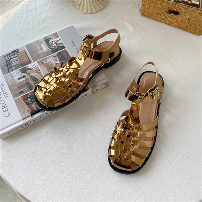 

Platform Woven Wrap Toe Sandalias Mujer Verano Talon Shoes For Women Soft Sole Roman Sandals Hollow Chaussure Femme Sandales