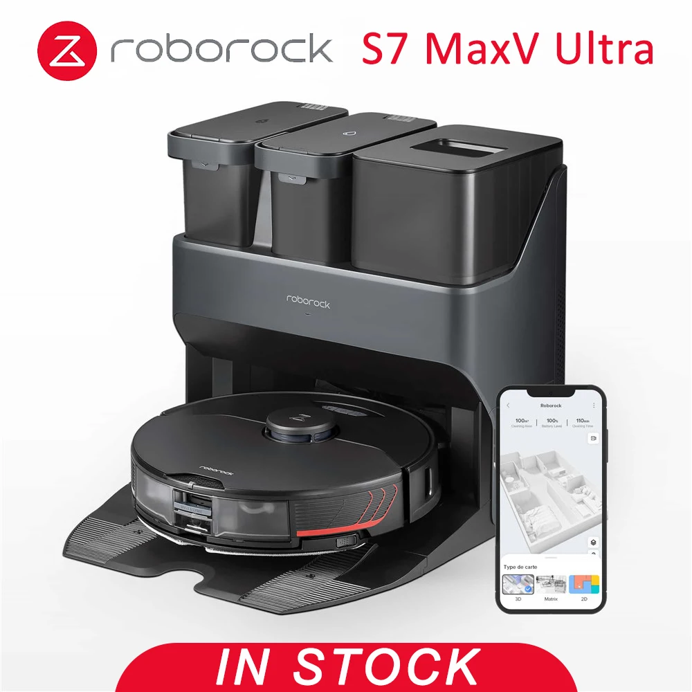 Used) Roborock® S7MaxV Ultra Robot Vacuum and Sonic Mop with Auto Empty  Wash Fill Dock and Reactive AI 2.0 