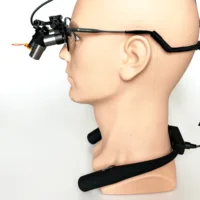 Loupes dentaires ergonomiques à cadre en titane 3,5x 4,5x 5,5x 6,5x, loupes chirurgicales, pas besoin de plier la tête avec lumière 2