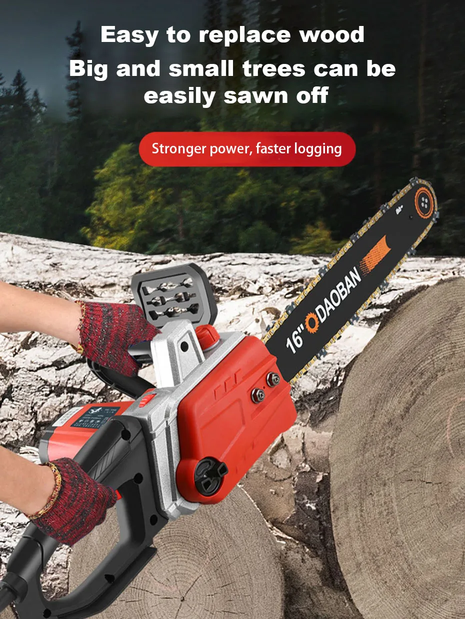 Handheld Electric Chain Saw Felling Saw Mini Chain Saw Tree Saw Powerful Electri
