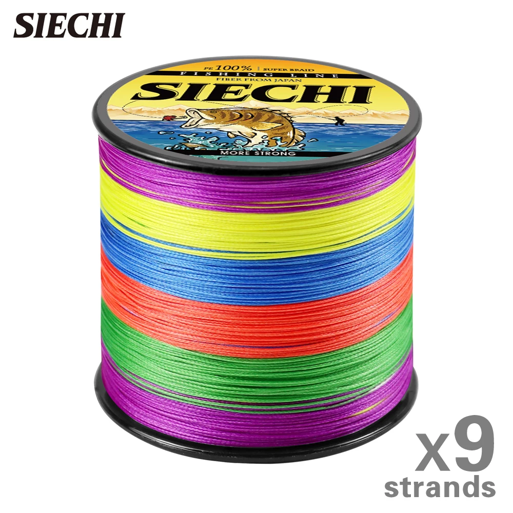 

SIECHI 300M PE Braided Fishing Line 9 Strand 28.6-143.5LB Multifilament Fishing Line for Carp Fishing Wire