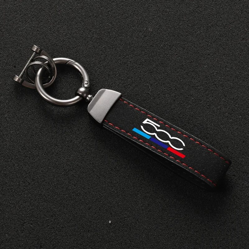 Suede Keychain Sport Key Ring Custom Gift With Logo For Fiat Abarth 500  500c 500x 500l personalized key ring Car Accessorie - AliExpress