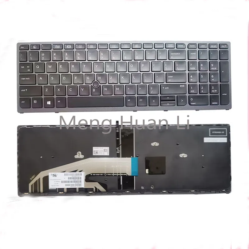 15 G3 Tastiera Us Retroilluminata Nera Per Hp Zbook 15 G3 17 G3 Keybaord 848331 100% Test Ok