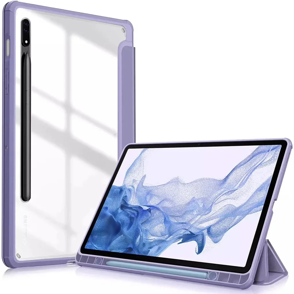 Premium HD Clear Acrylic Tablet Case with Pen Slot
