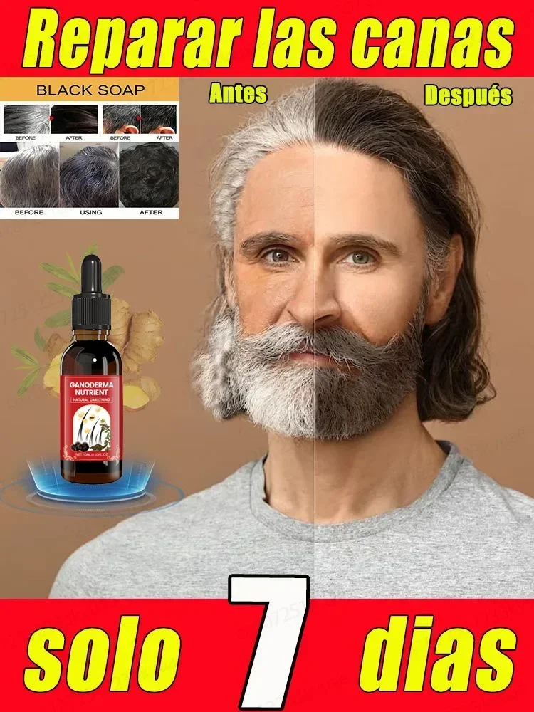 Anti-gray hair and remove gray hair essence. Infuse nutrients into hair one-time use is effective forever