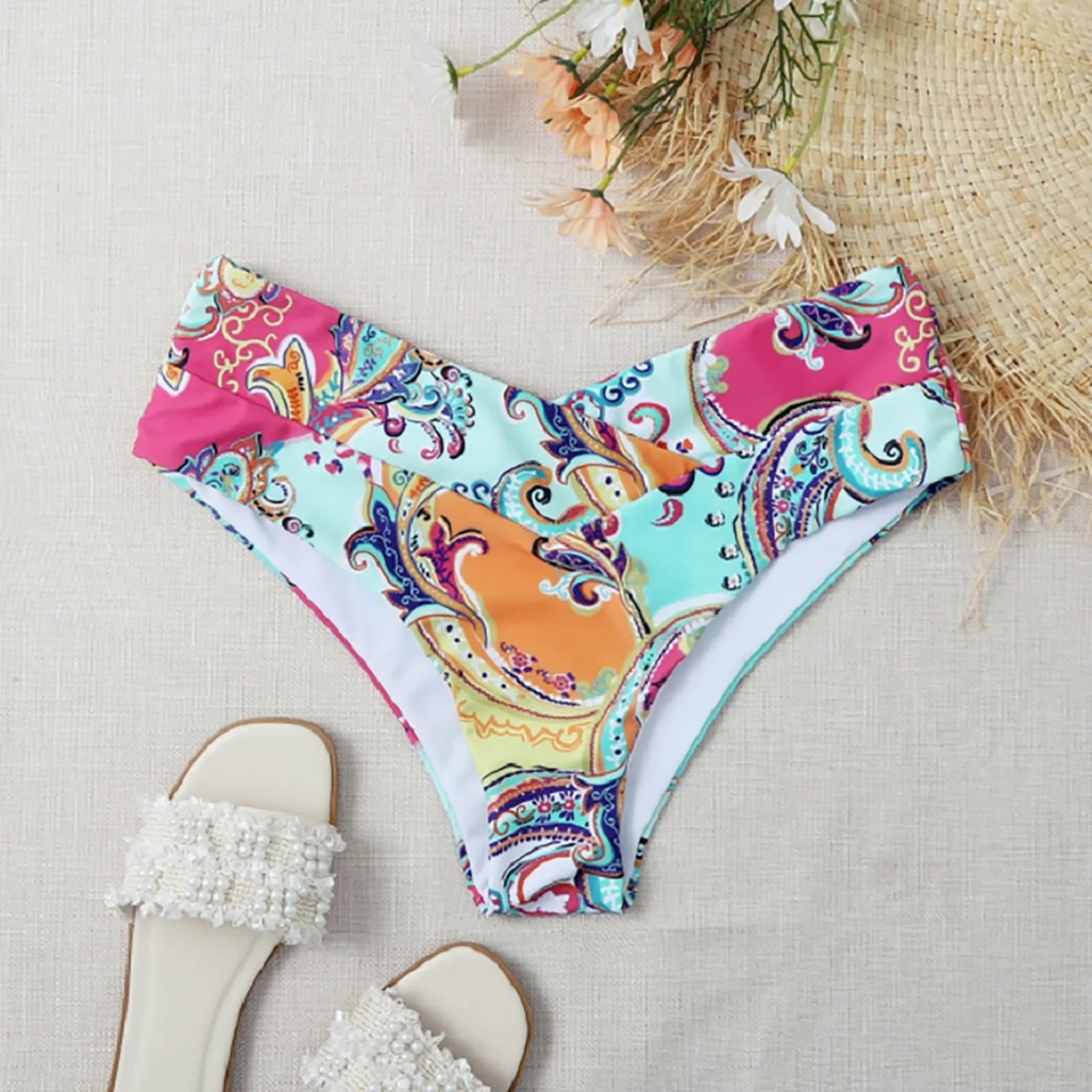 

High Cut Sexy Swimwear Women Briefs Bikini Bottom Brazilian Thong Swimsuit Classic V-Cut Bottoms Biquini Swim Shorts