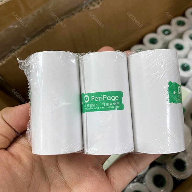 Peripage 58mm Thermal Paper White Adhesive Sticker Rolls for Pocket Photo Printer Mini Machine Picture Image Receipt Printing 6