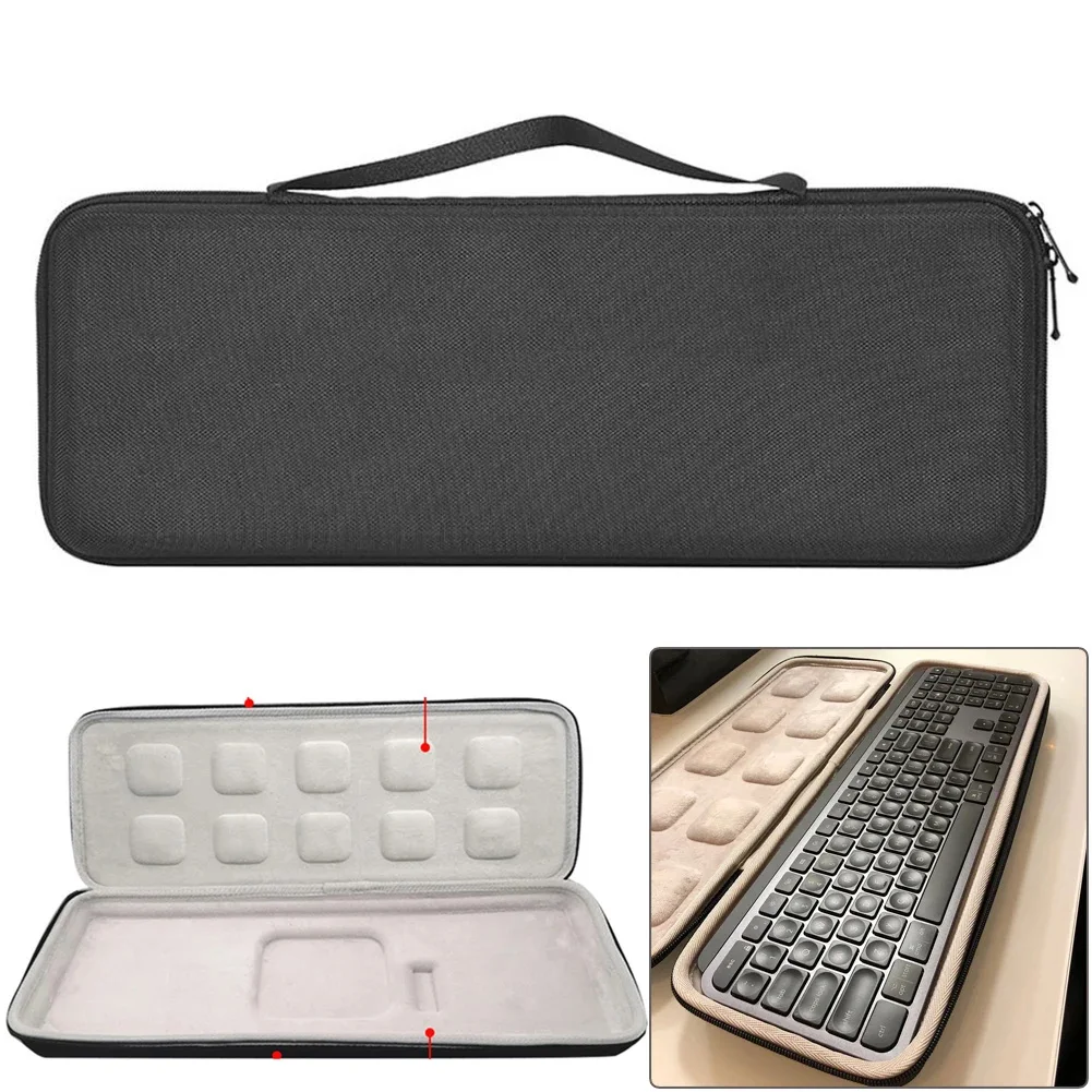 

For Logitech MX Keys Wireless Keyboard Portable Carrying Case EVA Hard Shell Travel Protective Storage Bag For Logitech MX Keys