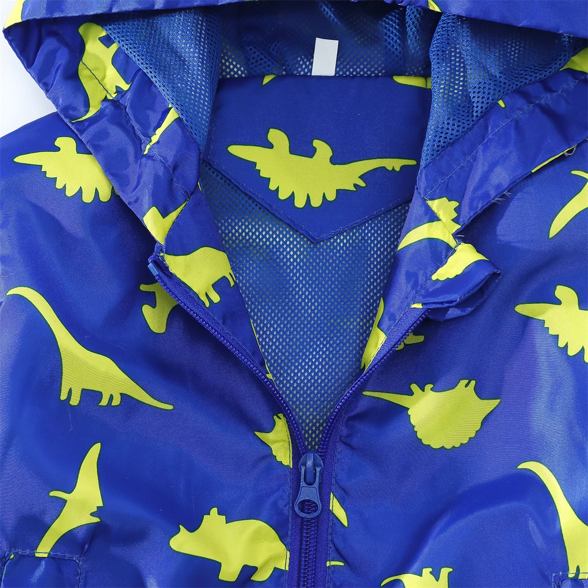 Baby Boy Jacket Toddler Cartoon Dinosaur Print Hooded Zipper Windproof Coat Spring Autumn Long Sleeve Clothing