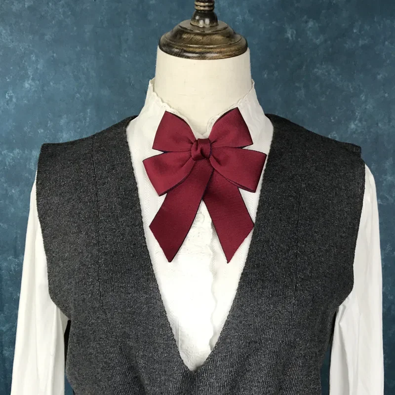 

New Handmade Bow Tie Women's Campus Style Girl School Uniform Shirt Collar Flower Stewardess Bank Hotel Professional Wear Bowtie