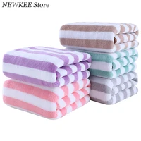 35x75cm Stripes Absorbent Quick Drying Bath Towel Sets Soft Adults Face Hand Towels Bathroom Microfiber Swim Bath Towels 2022 1