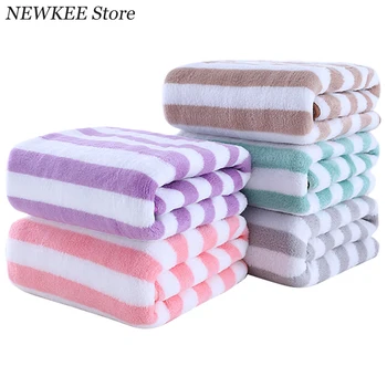 35x75cm Stripes Absorbent Quick Drying Bath Towel Sets Soft Adults Face Hand Towels Bathroom Microfiber Swim Bath Towels 2022