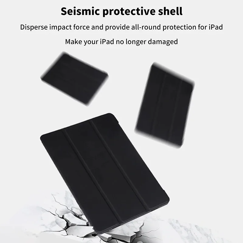Premium 11 Flip Stand Magnetic Silicone Tablet Case - Soft Liquid Back Cover