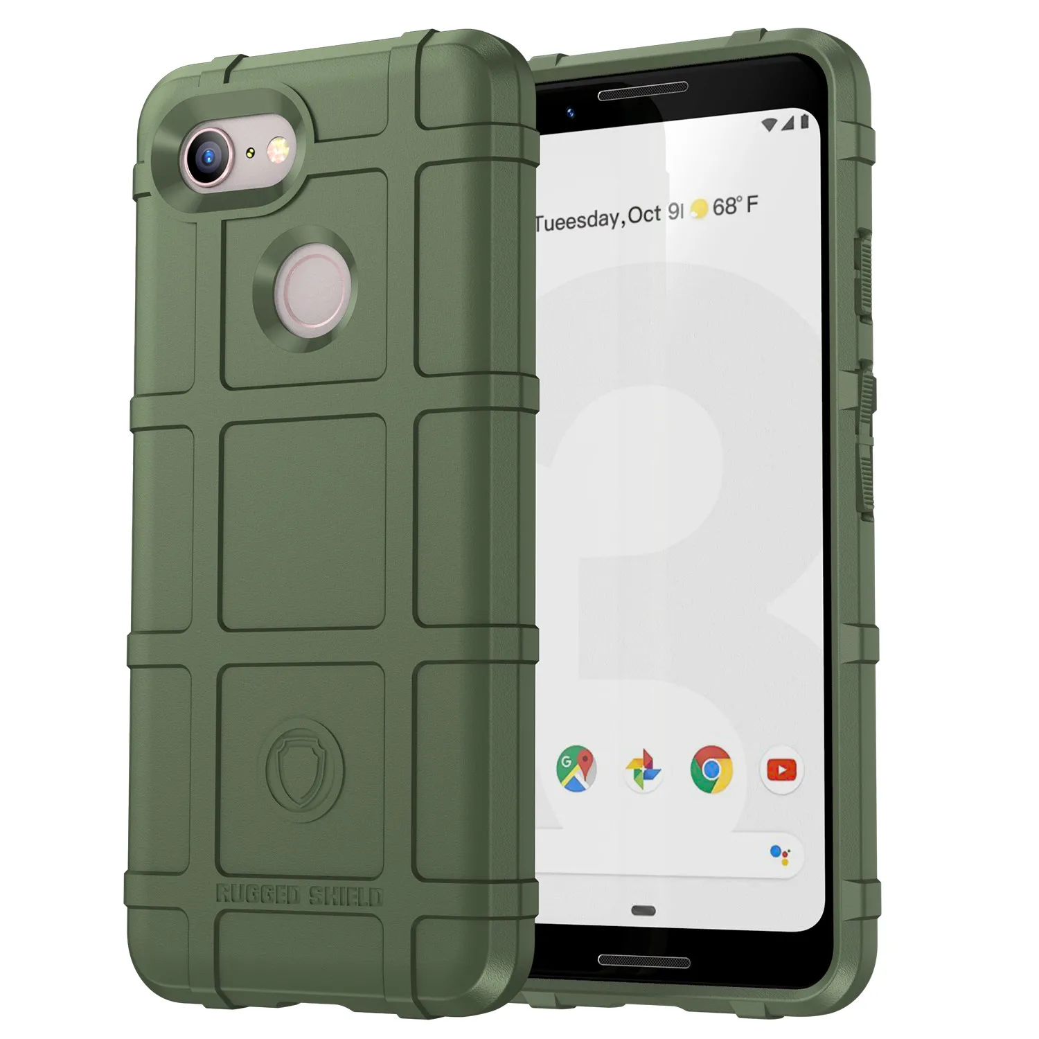 Shield Shockproof Case for Google Pixel 3 3XL 3a Anti-Slip Grid Silicone Cover for pixel 3a xl 3xl lite Armor Rubber Back Cases 6