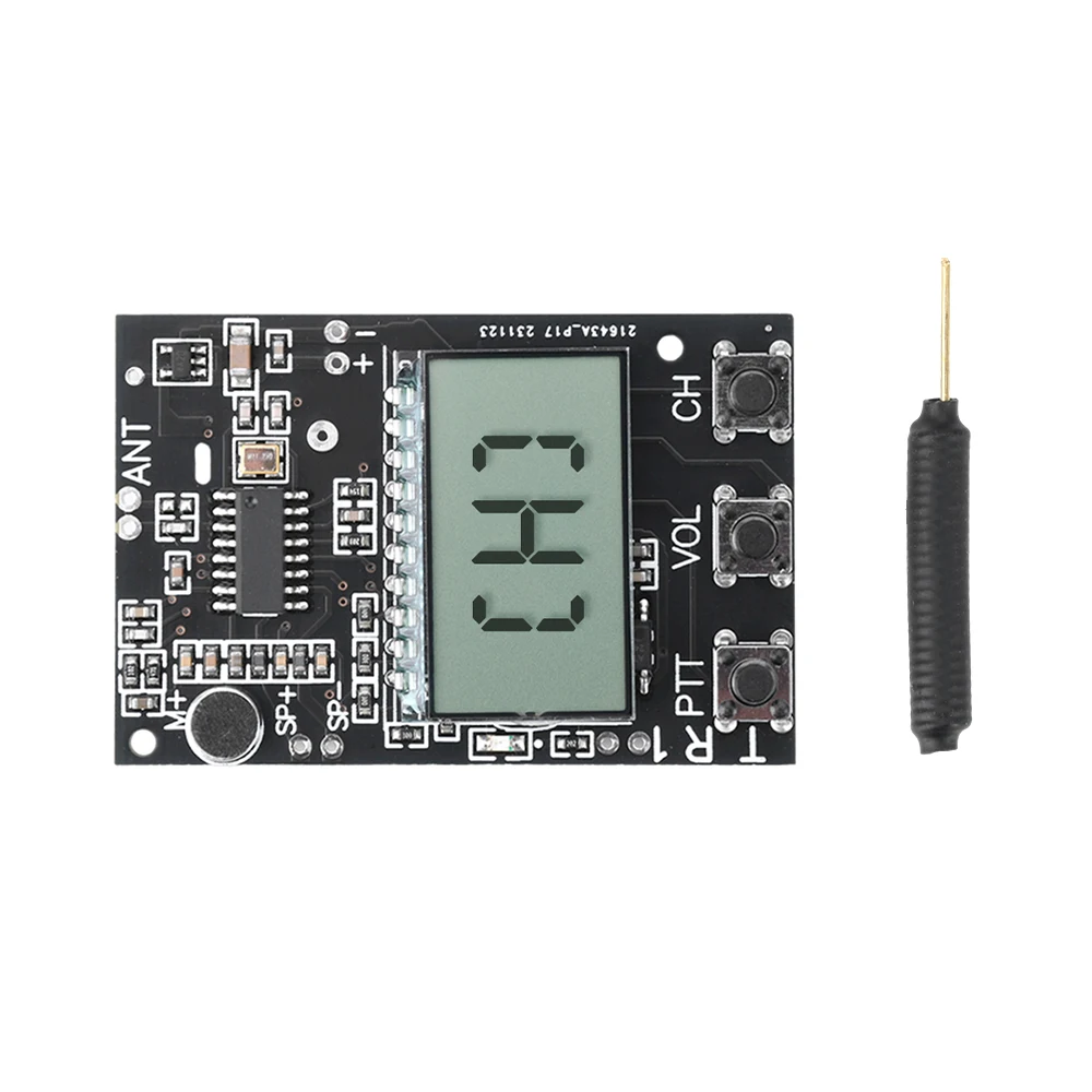 FM Walkie Talkie Circuit Board FM Receiver Board Multi-function Transmitter Receiver Module 7 Frequency 27-480MHz DC3.3-6V printed circuit board fm radio receiver