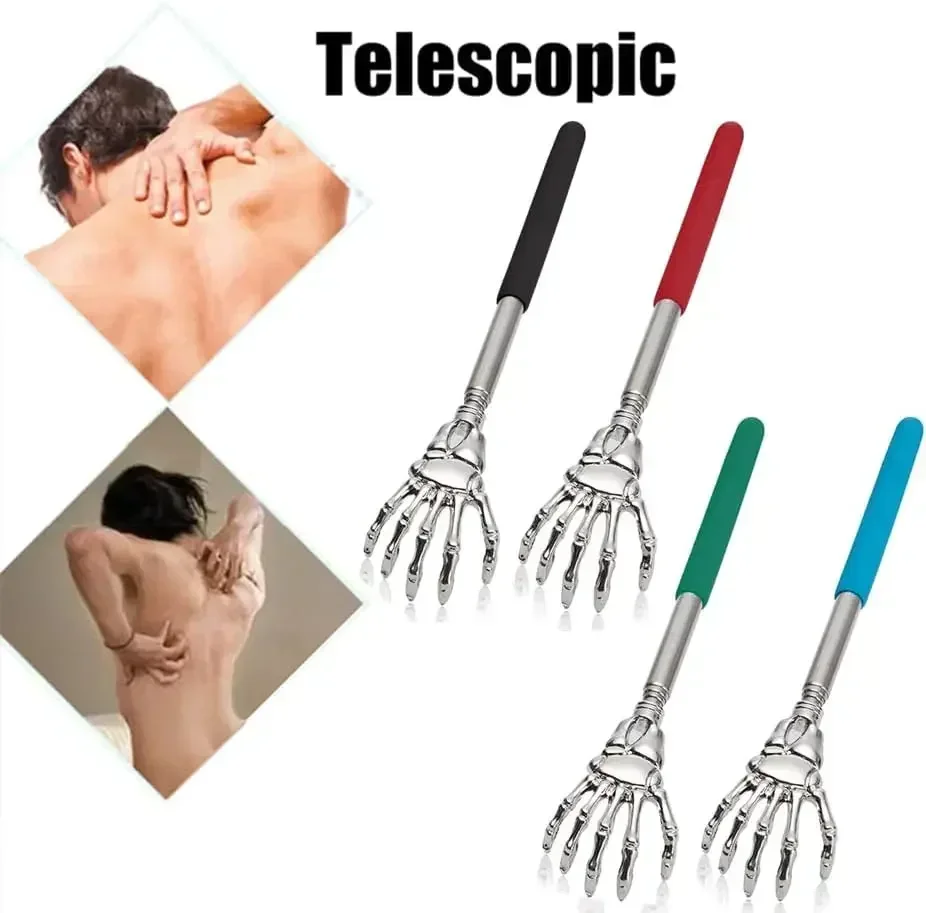Telescopic Scratching Stainless Steel Back Scratcher Massager Extendable Itch Old Man Happy Health Products Hackle Handicrafts