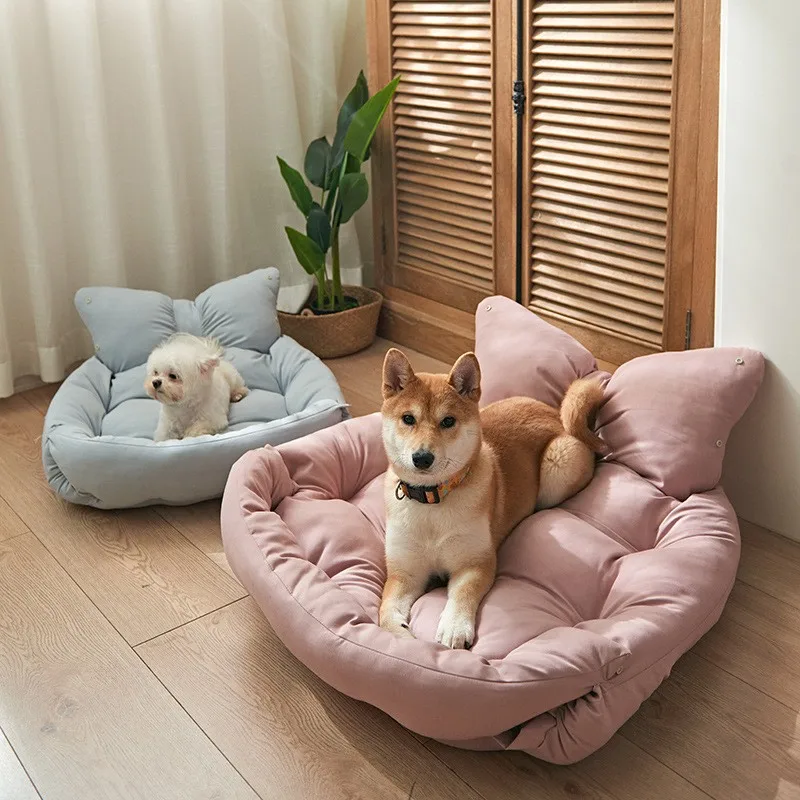 

Cute Cat Dog Bed Warm Pet Sofa For Large Dogs For Medium Small Dogs Soft Pet Mat Cotton Kennel Washable House Cama Perro