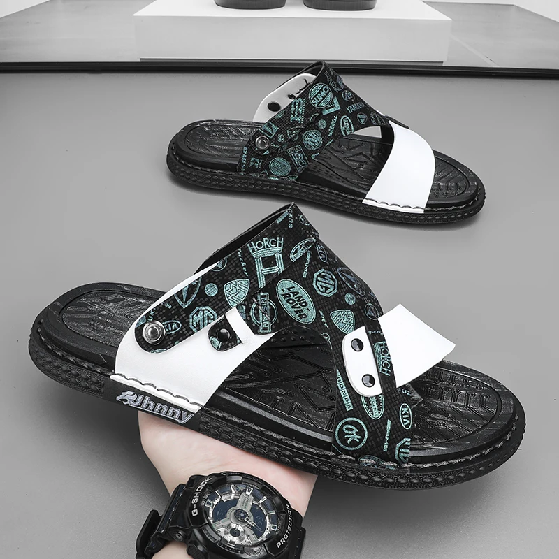 2023 New Outdoor Men's Slippers Casual Sandals High-quality Anti-slip Beach Shoes Men's Casual Shoes