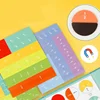 Montessori Magnetic Fraction Learning Math Toy Montessori Arithmetic Teaching Aids Wooden Book Educational Toys For Children 6