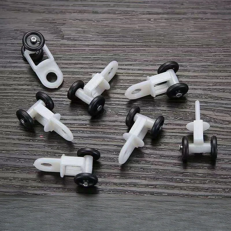 Description Picture 2 of item60PCS plastic silent curtain track pulley old-fashioned straight track curved rail hook slide rail window decoration hardware