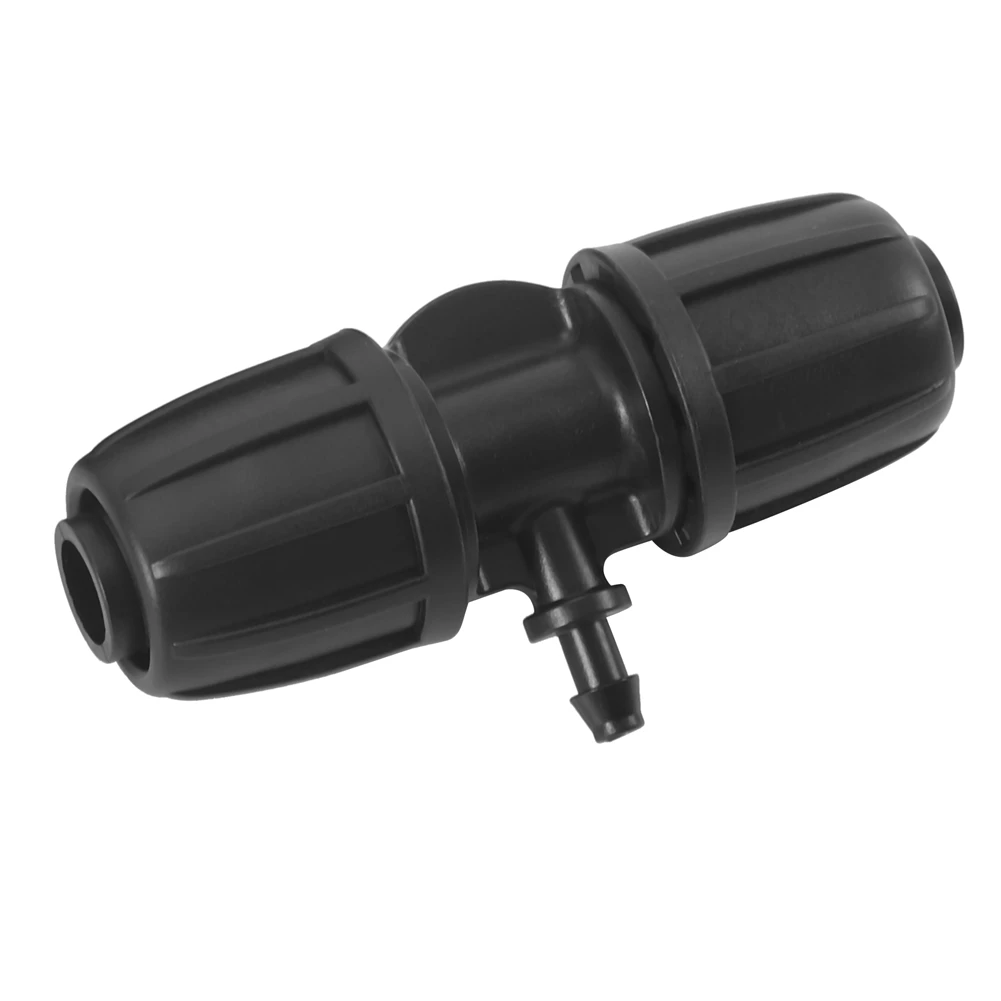 10 Stück Gartenverbinder 16 mm auf 4/7 Gartenschloss-T-Stück mit Widerhaken für PE-Schlauch, Gartenbewässerung