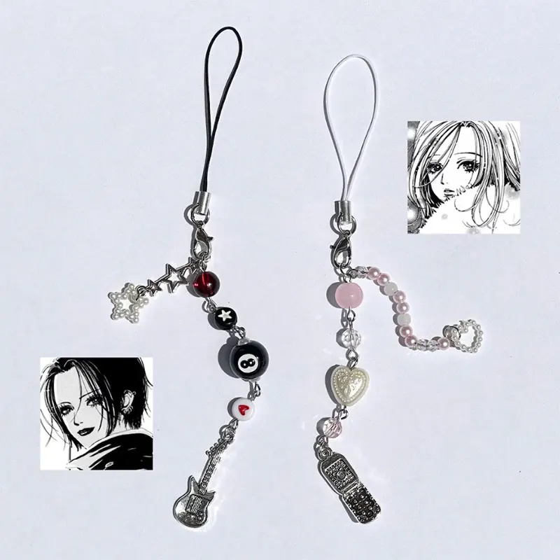 Nana Anime Matching Keychains, Y2K Phone Charms, Bag Charm, Coquette, Grunge,  Gift Ideas