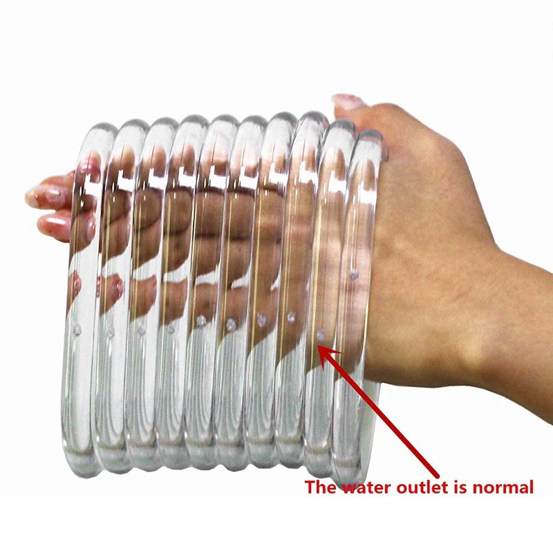 B62B-10Pcs Transparent Bag Handle Replacement D Shape Handbag Purse Handle For Handmade Beach Bag Handbags Purse Handles