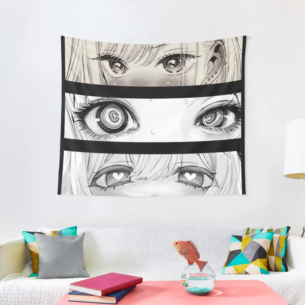

Lewd Manga Monochrome Eyes Bundle Tapestry On The Wall House Decoration Tapestry