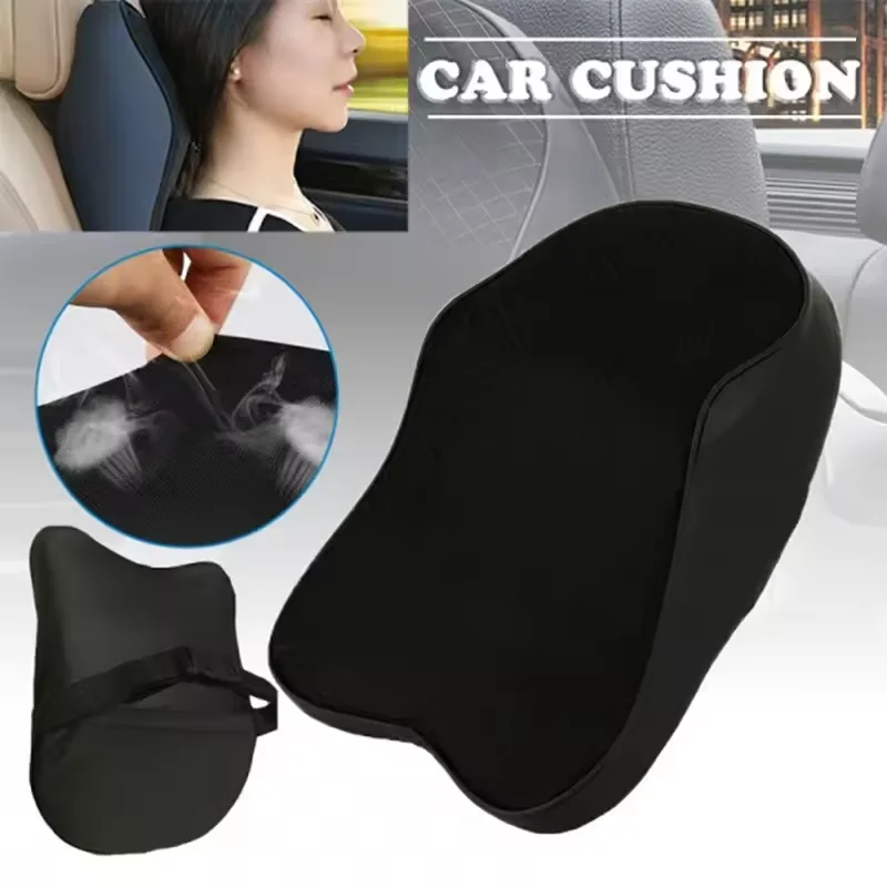 Breathable Car Headrest Seat Cushion Memory Foam Pillow Head Support Neck Rest Cars Travel Pillows 3D Memory Foam Neckrest
