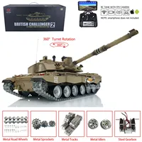 In Stock Henglong 1/16 7.0 Customize Challenger II RC Tank 3908 360° Turret FPV Tracks RC Panzer TH17743-SMT4 1