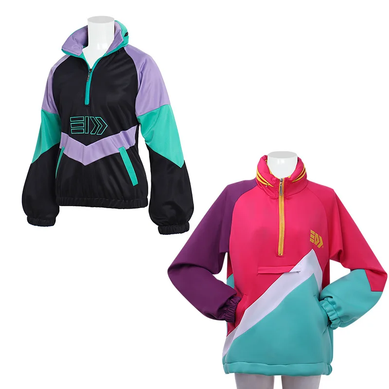 

Cosplay Legend Game Splatoon Vintage Cosplay Costume Top Adult Unisex Casual Pullovers Sweatshirt Coat Contrast color Zipper Top