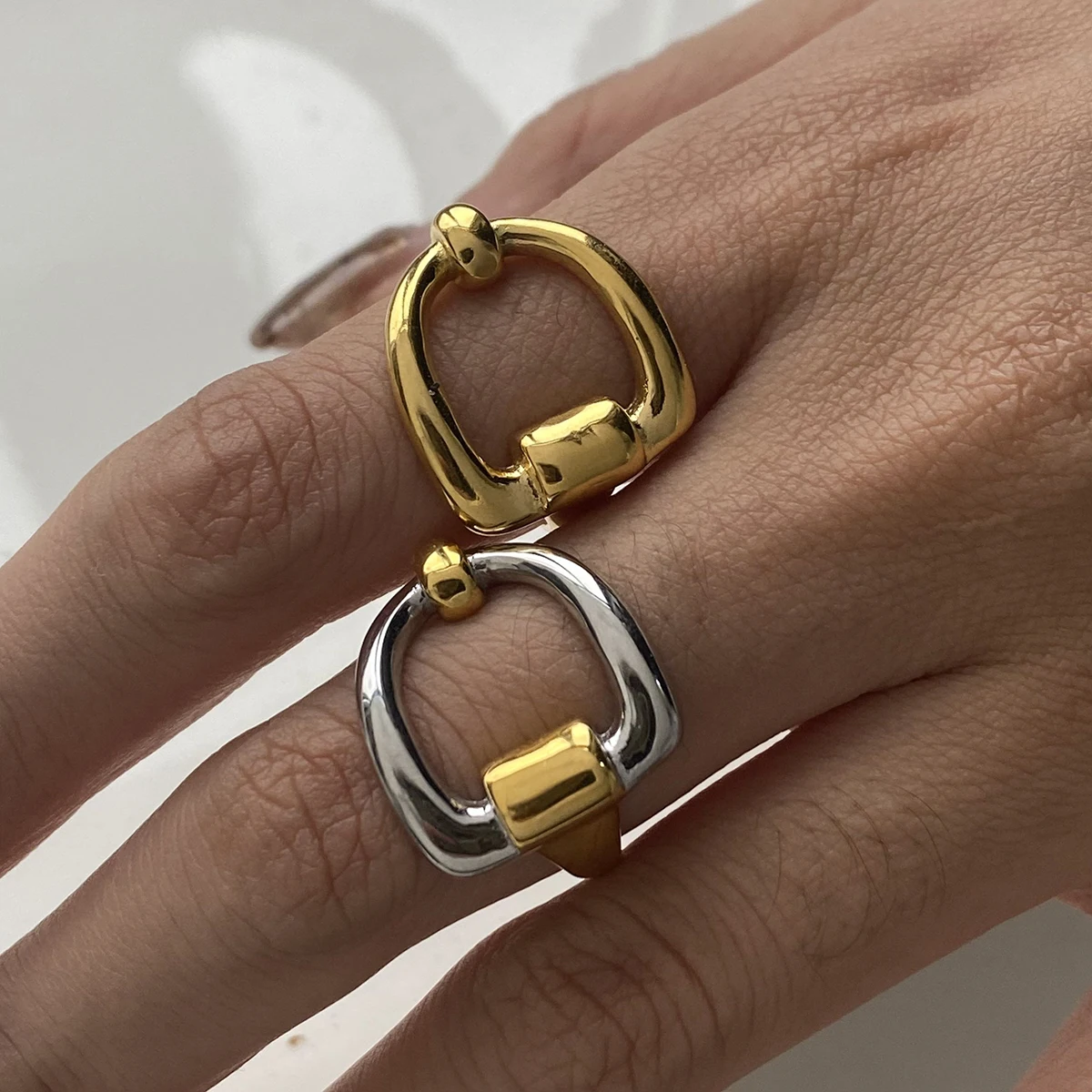 Yori Stainless Steel Personalized Ring 18K PVD Plated Individualistic Jewelry Accessories Gift Metal High Quality Daily 1