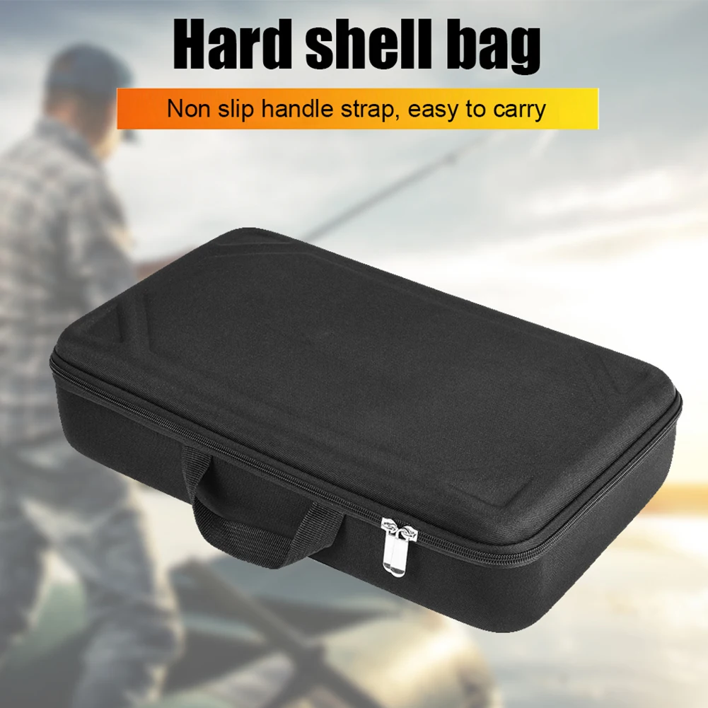 

41cm Fishing Tackle Storage Box EVA Hard Shell Fishing Box Bag Shockproof EVA Padded Storage Case for Fishing Lure Hook Rod Bait