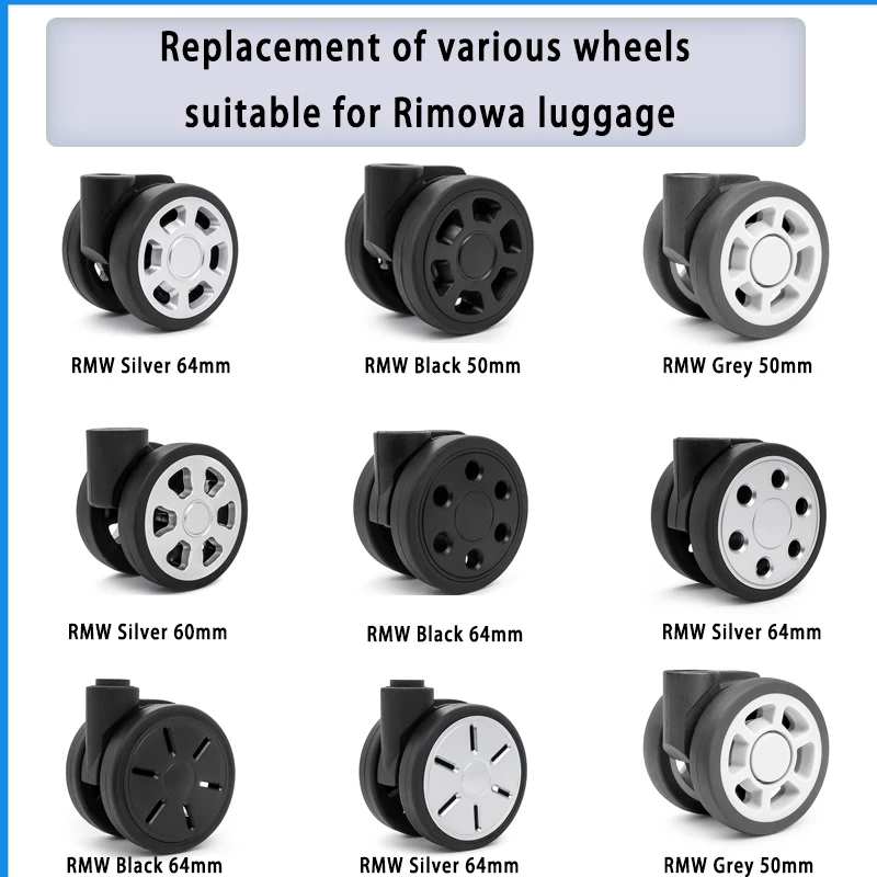 Adatto Per Rimowa Trolley Case Ruota Di Ricambio Bagaglio Ruota Per Il Trasporto Silenzioso Rullo Per Bagagli Riparazione Ruota Personalizzazione