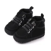 Newborn Baby Boy Shoes Infant Soft Sole Crib Boots Anti-slip Sneakers Solid Leather First Step for 1 Year Old 0-18 Months Gifts 6