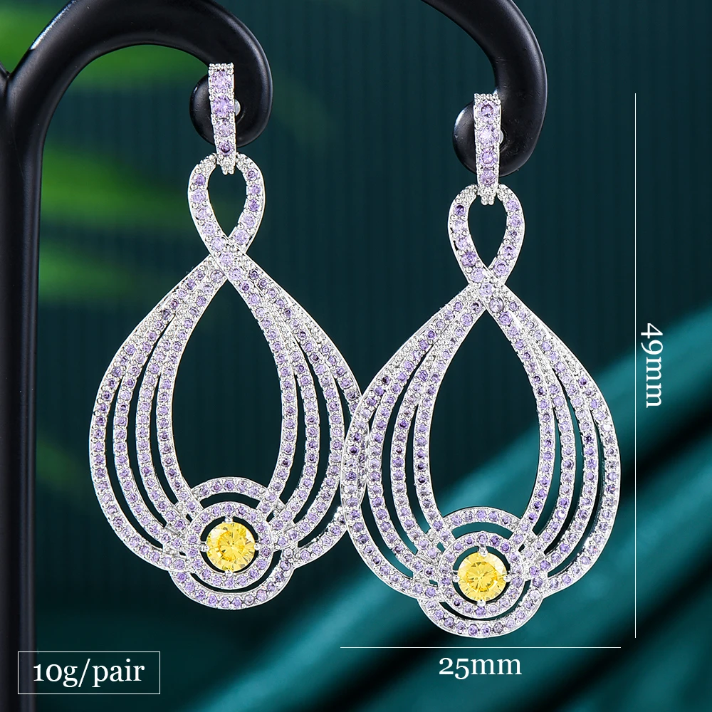Missvikki Fashion Street Style Bowknots Earrings For Women Wedding Party Cubic Zircon Dubai Bridal Earring boucle d'oreille