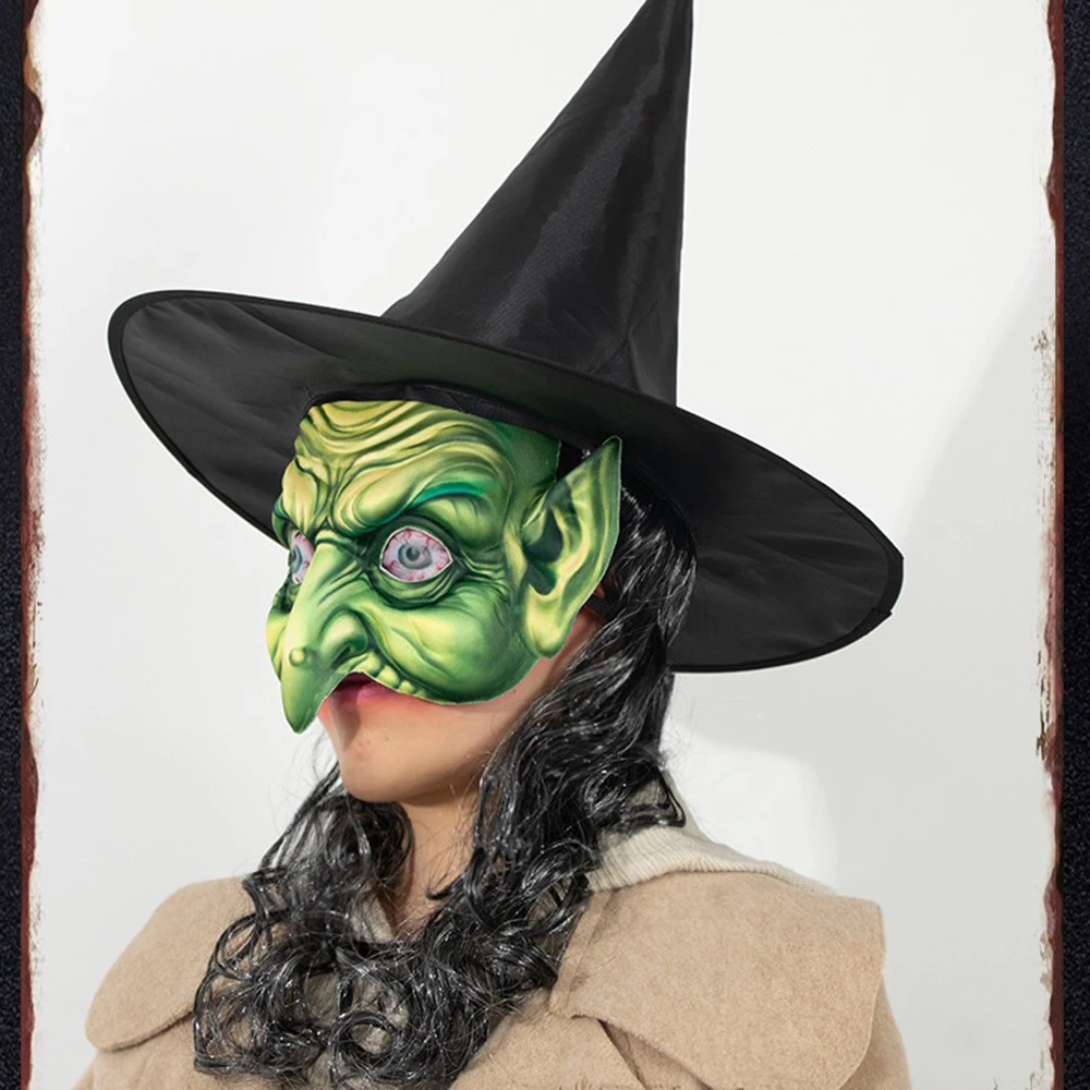 Brujas De Halloween Máscara De Bruja Vieja Fea Para Adultos, Aterradora, Látex C | Meses Caretas Halloween Realistas